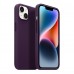 Чехол накладка PU Armorstandart FLAKE Leather для Apple iPhone 14 Dark Cherry (ARM64392)