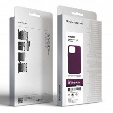 Чехол накладка PU Armorstandart FAKE Leather для Apple iPhone 14 Pro Max Dark Cherry (ARM64401)