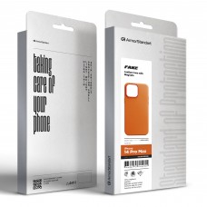 Чехол накладка PU Armorstandart FLAKE Leather для Apple iPhone 14 Pro Max Golden Brown (ARM64463)
