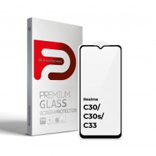 Защитное стекло ArmorStandart Full Glue для Realme C30 / C30s / C33 Black (ARM64727)