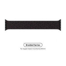 Ремешок Nylon ArmorStandart Braided Solo Loop для Apple Watch 42/44/45/49mm Black Unity Size 10 (172 mm) (ARM64906)
