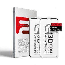 Защитное стекло ArmorStandart Icon 3D для iPhone 14 Pro Max Black 2шт (ARM65335)
