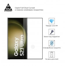 Защитное стекло ArmorStandart Edge Glue Curved для Samsung S23 Ultra Black (ARM65464)