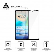 Защитное стекло ArmorStandart Pro для Vivo Y02 Black (ARM66005)