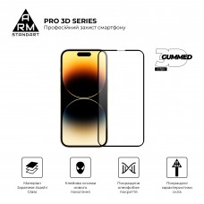 Защитное стекло ArmorStandart Pro 3D для Apple iPhone 14 Pro Black (ARM66355)