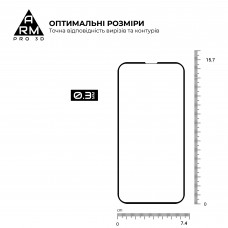Защитное стекло ArmorStandart Pro 3D для Apple iPhone 14 Pro Max Black (ARM66356)