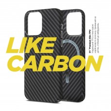 Чехол накладка ArmorStandart TPU LikeCarbon MagCase для Apple iPhone 14 Pro Max Black (ARM66366)