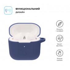 Чехол ArmorStandart TPU Silicone для кейса наушников Xiaomi Redmi Buds 3 Navy Blue (ARM67080)