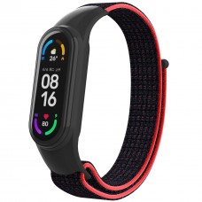 Ремешок Nylon ArmorStandart для Xiaomi Mi Band 7/6/5/4 Black/Red (ARM67843)