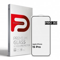 Защитное стекло ArmorStandart Pro 3D для Apple iPhone 15 Pro Black (ARM68219)