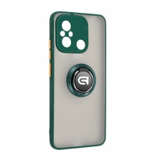 Чехол накладка ArmorStandart PC Frosted Matte Ring для Xiaomi Redmi 12C Dark Green (ARM68371)