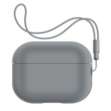 Чехол ArmorStandart TPU Silicone with straps для кейса наушников Apple Airpods Pro 2 Gray (ARM68610)