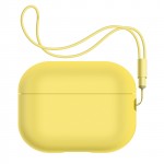 Чехол ArmorStandart TPU Silicone with straps для кейса наушников Apple Airpods Pro 2 Yellow (ARM68619)
