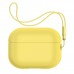 Чехол ArmorStandart TPU Silicone with straps для кейса наушников Apple Airpods Pro 2 Yellow (ARM68619)