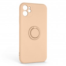 Чехол накладка ArmorStandart TPU Icon Ring для Apple iPhone 11 Pink Sand (ARM68644)