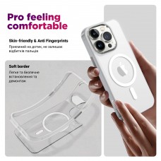 Чехол накладка Armorstandart TPU Unit MagSafe для Apple iPhone 15 Matte Clear Silver (ARM69348)