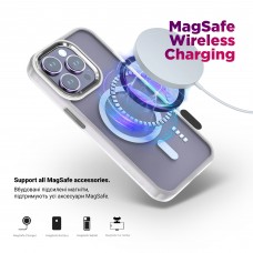 Чехол накладка Armorstandart TPU Unit MagSafe для Apple iPhone 15 Matte Clear Silver (ARM69348)