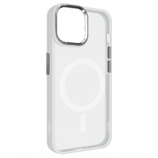 Чехол накладка Armorstandart TPU Unit MagSafe для Apple iPhone 15 Matte Clear Silver (ARM69348)