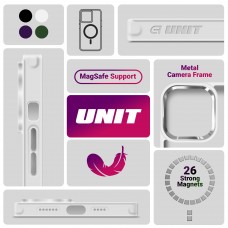 Чехол накладка Armorstandart TPU Unit MagSafe для Apple iPhone 15 Matte Clear Silver (ARM69348)