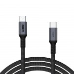 Кабель ArmorStandart Type-C-Type-C PD 100W 5A Aluminum Alloy 1m Black/Gray (ARM69370)