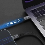 Кабель ArmorStandart Type-C-Type-C PD 100W 5A Aluminum Alloy 1m Black/Gray (ARM69370)