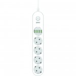 Сетевой фильтр ArmorStandart A-PS44 4 розеток 4USB 17W 10A 2.5KW 2m White (ARM70436)