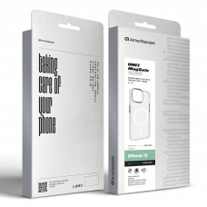 Чехол накладка Armorstandart TPU Unit MagSafe для Apple iPhone 13 Matte Clear Silver (ARM70445)