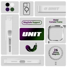 Чехол накладка Armorstandart TPU Unit MagSafe для Apple iPhone 13 Pro Max Matte Clear Silver (ARM70461)