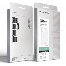 Чехол накладка Armorstandart TPU Unit MagSafe для Apple iPhone 14 Matte Clear Silver (ARM70462)
