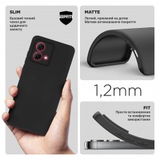 Чехол накладка TPU Armorstandart Matte Slim Fit для Motorola G84 5G Camera cover Black (ARM70883)