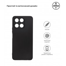 Чехол накладка TPU Armorstandart Matte Slim Fit для Honor X6a Camera cover Black (ARM71060)