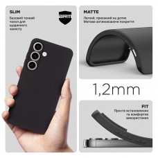 Чехол накладка TPU Armorstandart Matte Slim Fit для Samsung S24 Camera cover Black (ARM72474)