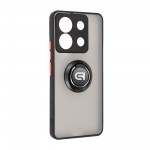 Чехол накладка ArmorStandart PC Frosted Matte Ring для Xiaomi Redmi Note 13 Pro 5G / Poco X6 5G Black (ARM72724)