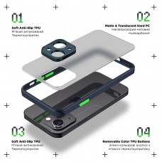 Чехол накладка ArmorStandart PC Frosted Matte для Xiaomi Redmi Note 13 Pro 4G Navy Blue (ARM73144)