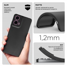 Чехол накладка TPU Armorstandart Matte Slim Fit для Motorola G24 Camera cover Black (ARM74310)