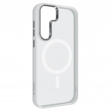 Чехол накладка Armorstandart TPU Unit MagSafe для Samsung S24 Matte Clear Silver (ARM74861)