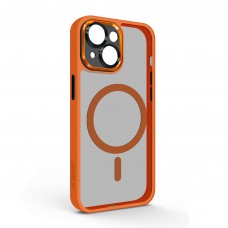 Чехол накладка ArmorStandart TPU Unit MagSafe SE для Apple iPhone 15 Orange Black (ARM75360)