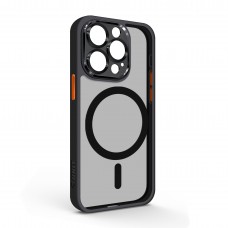 Чехол накладка ArmorStandart TPU Unit MagSafe SE для Apple iPhone 15 Pro Black Orange (ARM75362)