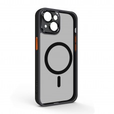 Чехол накладка ArmorStandart TPU Unit MagSafe SE для Apple iPhone 15 Plus Black Orange (ARM75364)