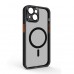 Чехол накладка ArmorStandart TPU Unit MagSafe SE для Apple iPhone 15 Plus Black Orange (ARM75364)