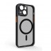 Чехол накладка ArmorStandart TPU Unit MagSafe SE для Apple iPhone 14 Black Orange (ARM75365)