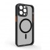 Чехол накладка ArmorStandart TPU Unit MagSafe SE для Apple iPhone 13 Pro Max Black Orange (ARM75369)