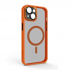 Чехол накладка ArmorStandart TPU Unit MagSafe SE для Apple iPhone 15 Plus Orange Black (ARM75373)