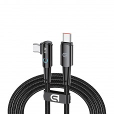 Кабель ArmorStandart AT-C1D Type-C-Type-C 90 degree 100W 1.2m Black (ARM75870)