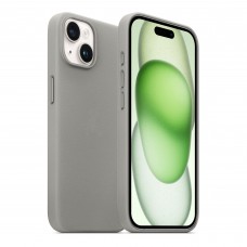 Чехол накладка ArmorStandart FLAKE Leather для Apple iPhone 15 Grey (ARM76289)
