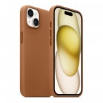 Чехол накладка ArmorStandart FLAKE Leather для Apple iPhone 15 Plus Light Coffee (ARM76294)