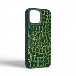 Чехол накладка Harder PU Crocosaur для Apple iPhone 15 Green (ARM76696)