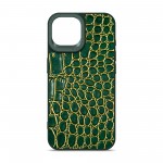 Чехол накладка Harder PU Crocosaur для Apple iPhone 15 Green (ARM76696)