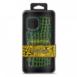 Чехол накладка Harder PU Crocosaur для Apple iPhone 15 Green (ARM76696)