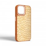 Чехол накладка Harder PU Crocosaur для Apple iPhone 15 Beige (ARM76697)